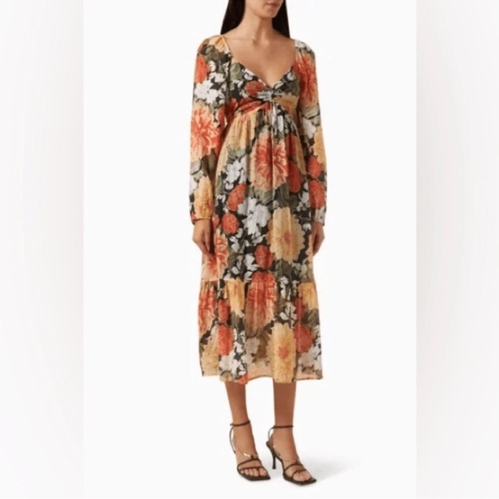 NWOT! MINKPINK Multicolor Floral Long Sleeve Dress, Size S - Picture 6 of 11